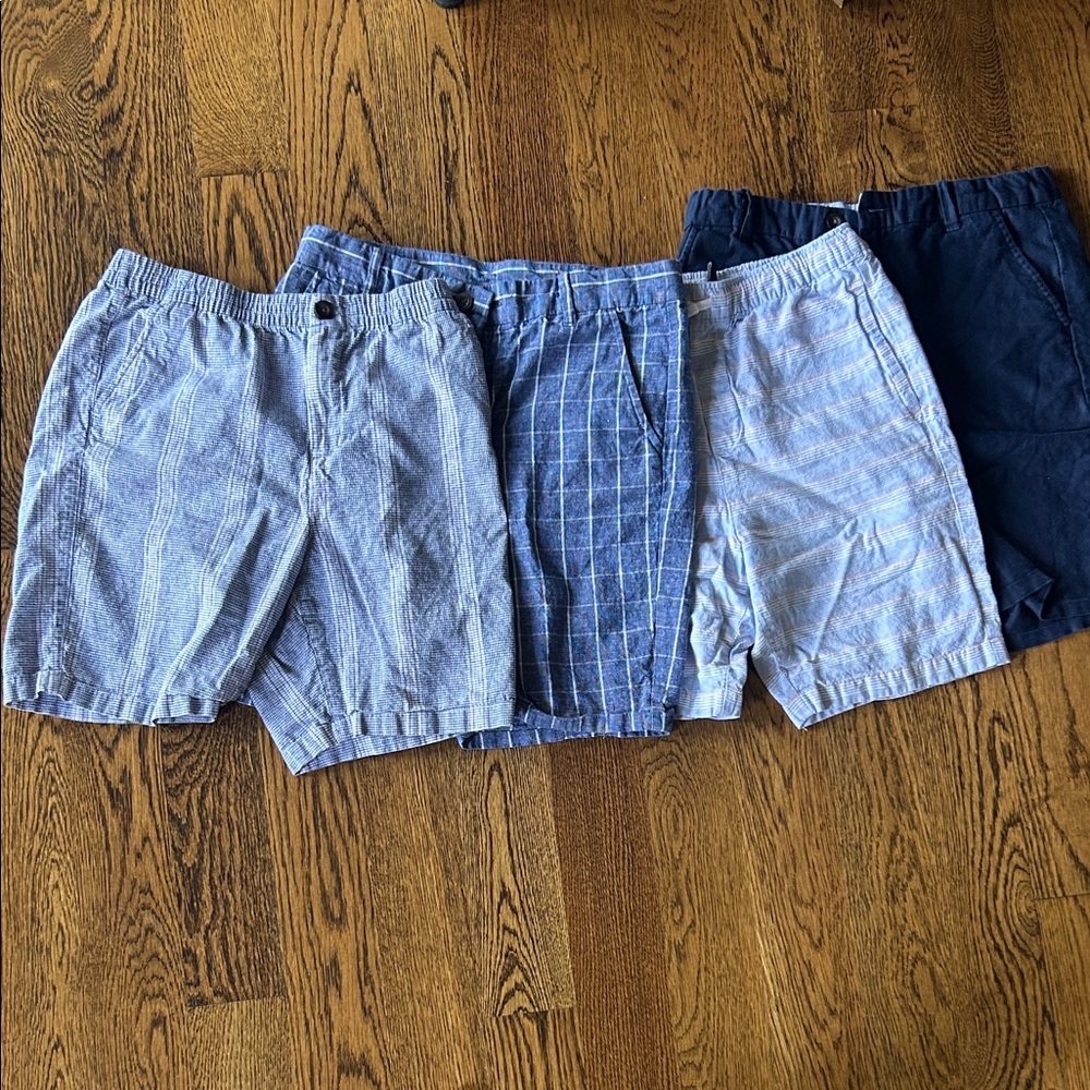 Janie and Jack Striped and Solid Blue Shorts Collection